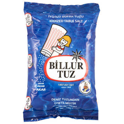 Billur Tuz Rafine İyotlu Sofra Tuzu 1500 gr