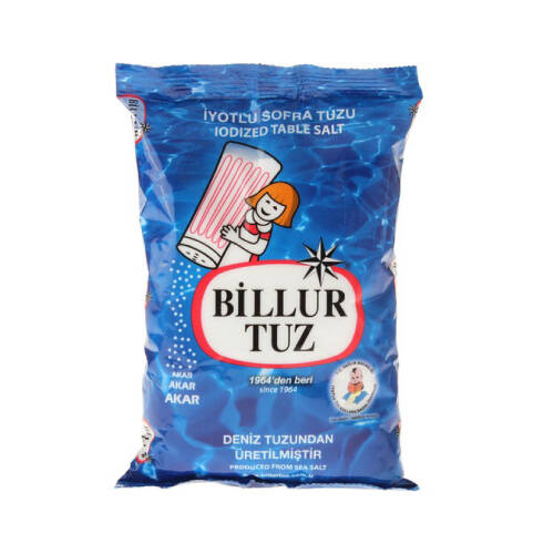 Billur Tuz Rafine İyotlu Sofra Tuzu 750 gr