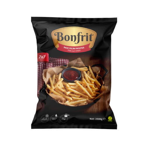 Bonfrit Dond. İnce Dilim Patates 7X7 2,5 kg (KG)