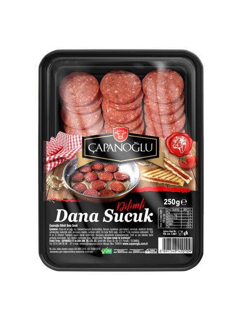 Çapanoğlu Dana Sucuk Dilimli 250 gr