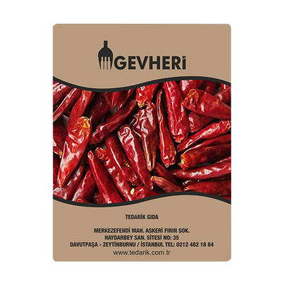 Gevheri Kurutulmuş Arnavut Biberi 250 gr