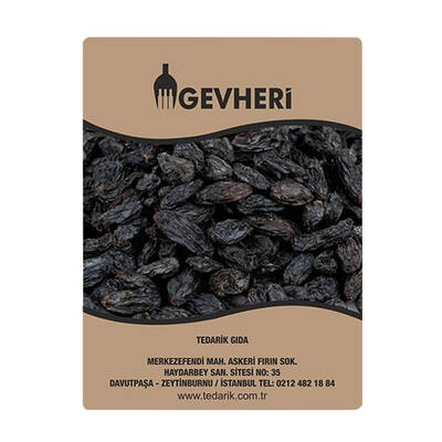 Gevheri Siyah Kuru Üzüm Çekirdekli 1 kg