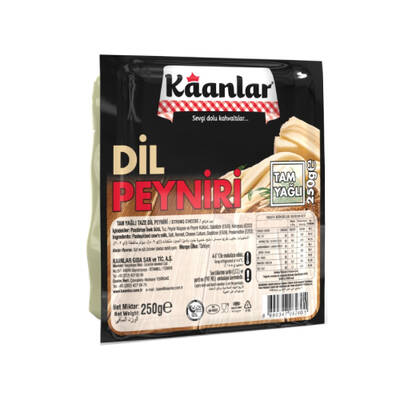 Kaanlar Tam Yağlı Dil Peyniri 250 gr