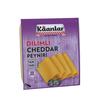 Kaanlar Tam Yağlı Dilimli Cheddar Peyniri 250 Gr