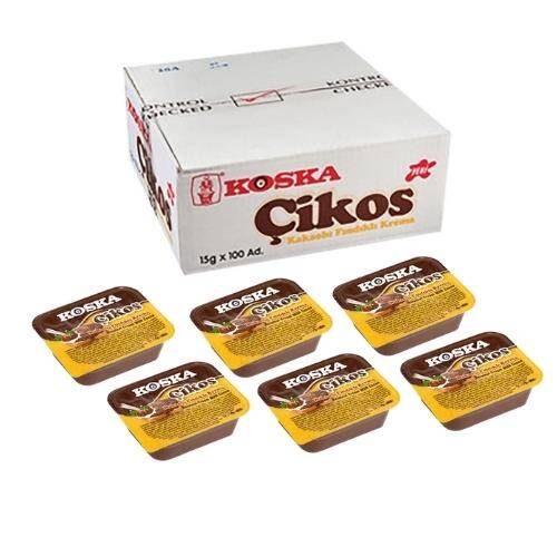 Koska Çikos Kakaolu Fındık Kreması 15 gr x 100 adet