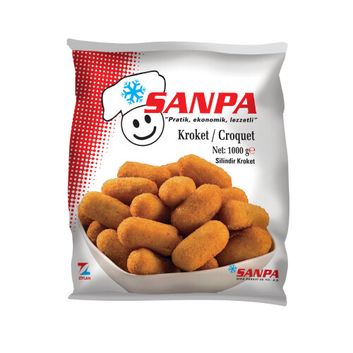 Sanpa Dondurulmuş Patates Kroket Silindir 1 kg - Thumbnail